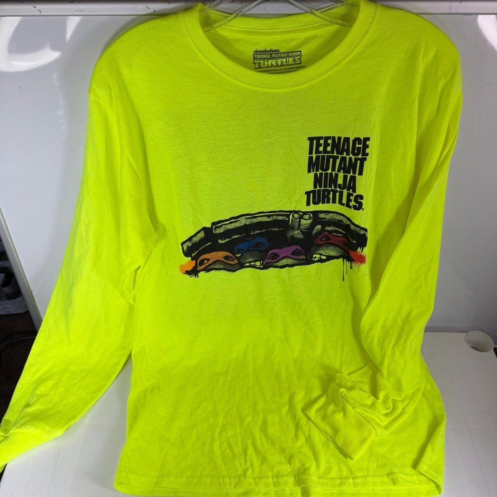 Nickelodeon Teenage Mutant Ninja Turtles Long Sleeve T Shirt Neon Loot Crate M